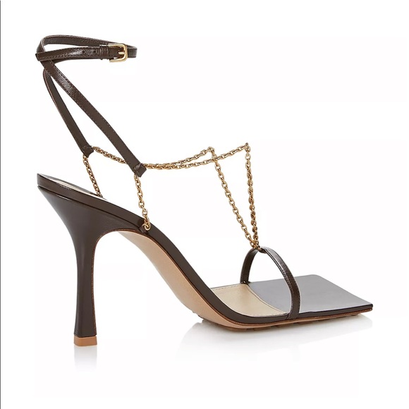 Bottega Veneta
Women's Brown Square Toe Chain Strap High Heel Sandals size 38 - Picture 3 of 5